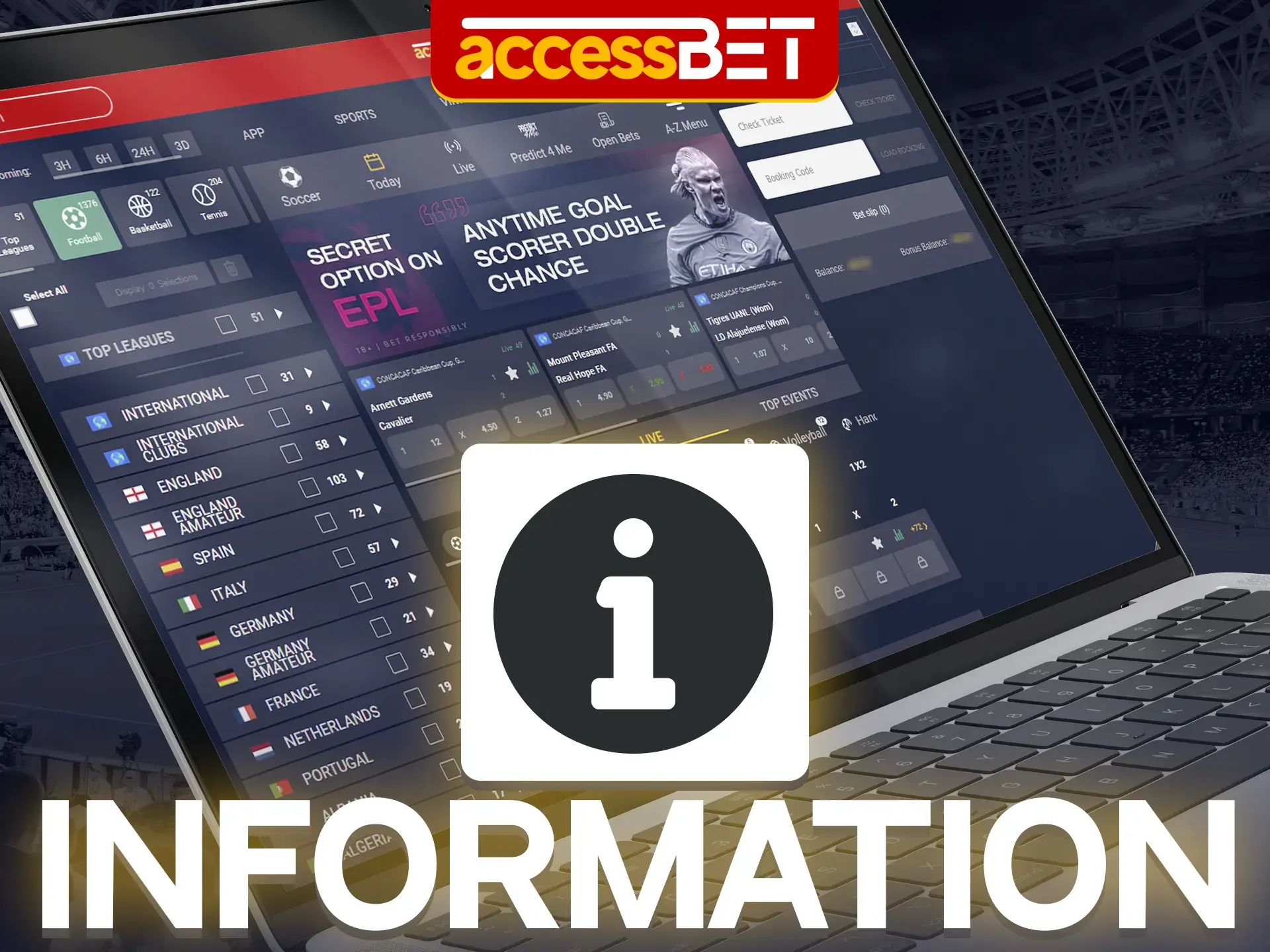 Learn the main features when using the AccessBet betting site.