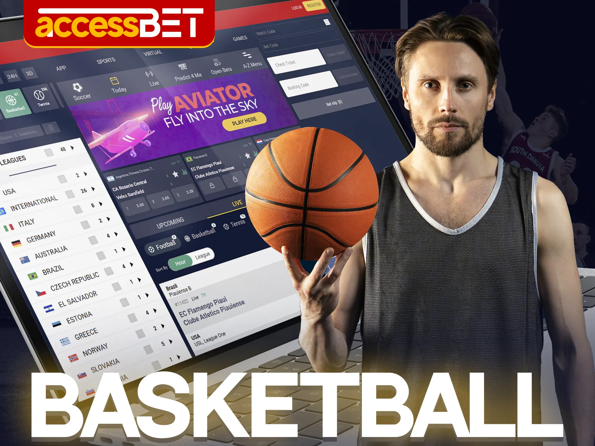 Use Accessbet for basketball betting.