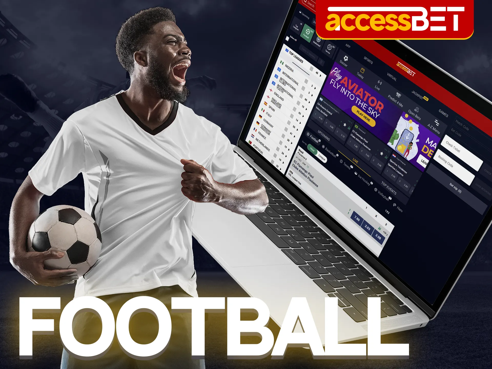 Use Accessbet for football betting.