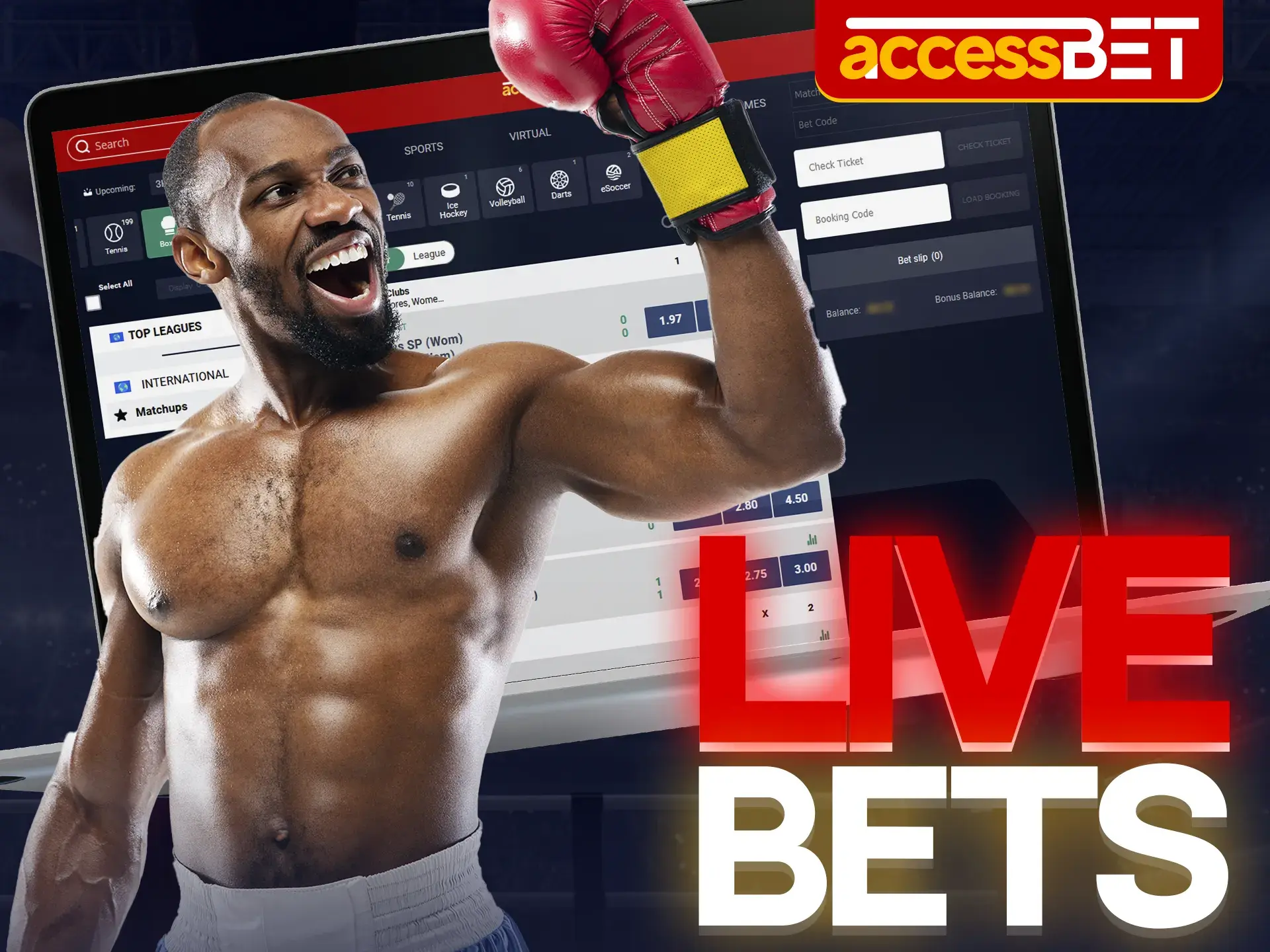 Have an unforgettable experience of watching boxing fights and victories when you bet at AccessBet.