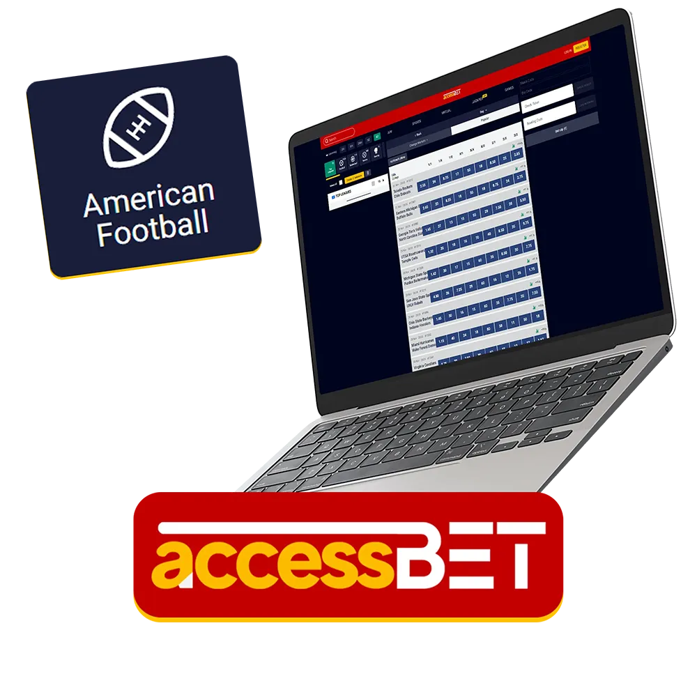 It is easy to place bets on american football at Accessbet.