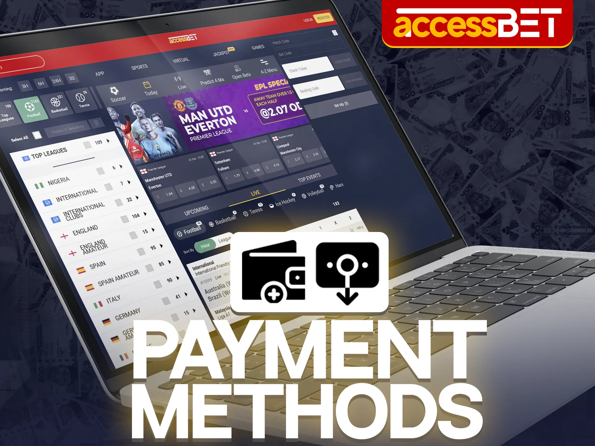 At Accessbet you will find payment systems that are convenient for transactions.