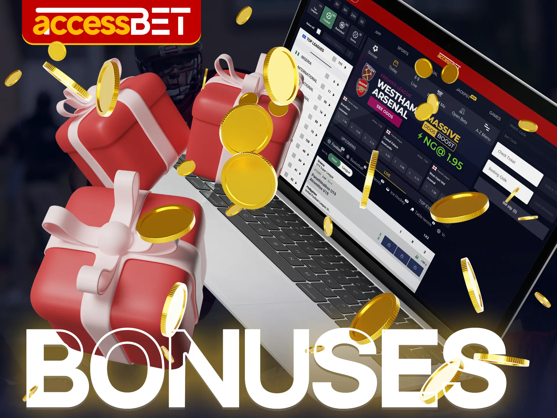 Get your Accessbet bonus and spend it on american football betting.