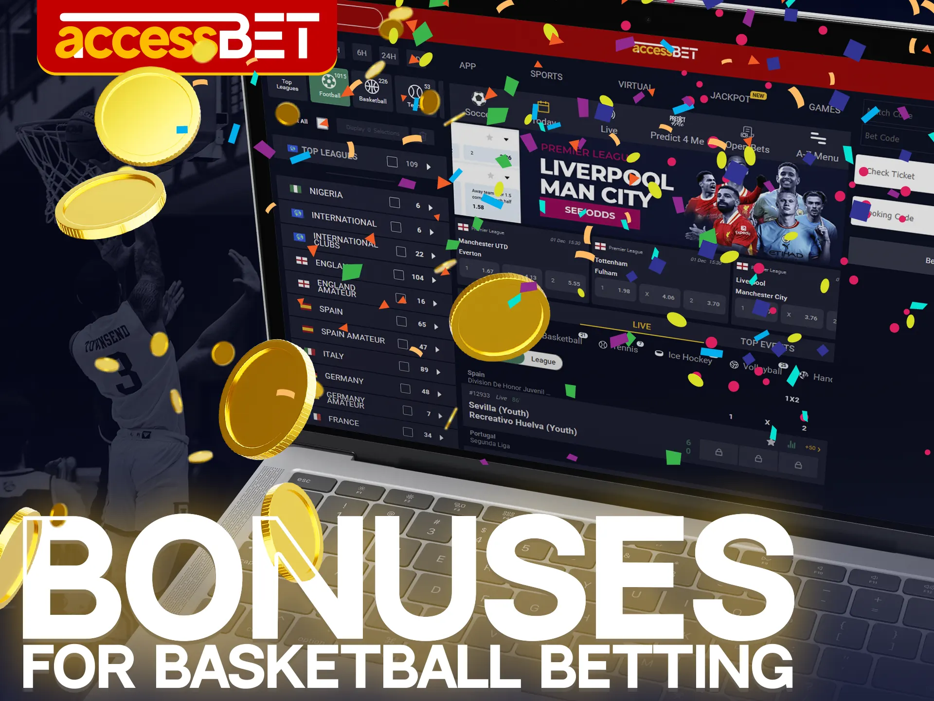 Thanks to Accessbet bonuses, you can bet even more on basketball.