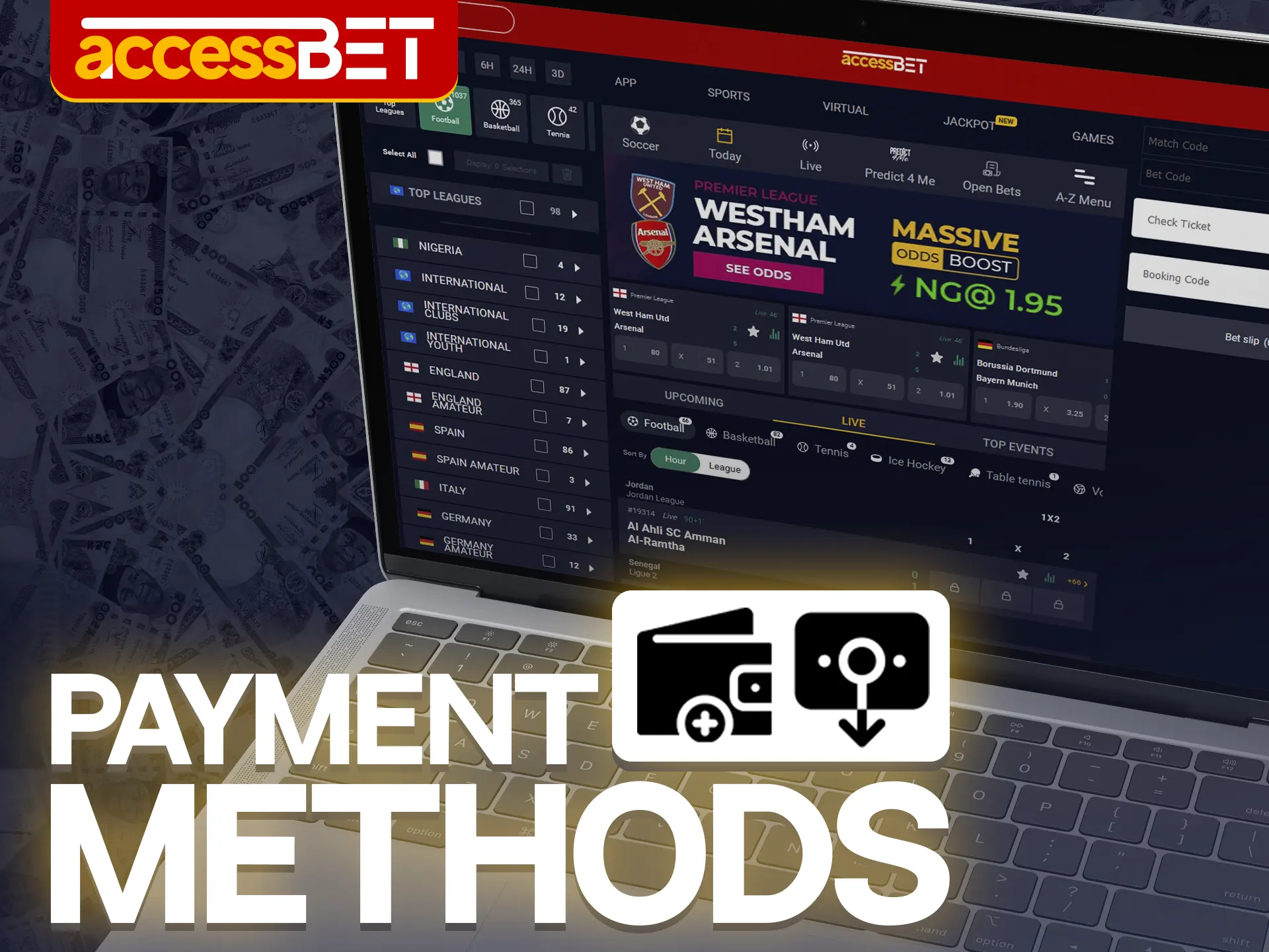 Accessbet offers several convenient payment systems.