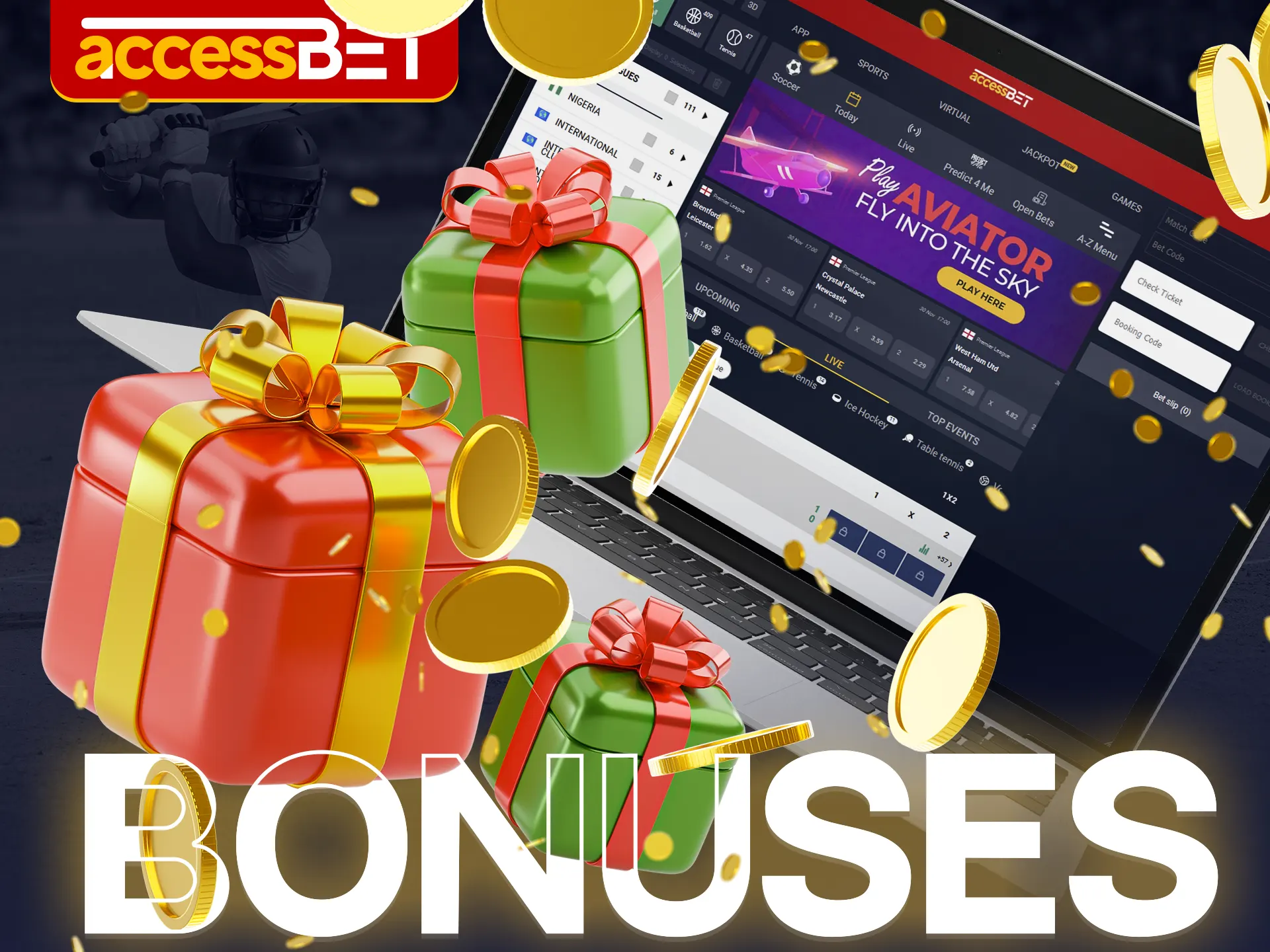 Claim your Accessbet bonus and make a successful cricket bet.