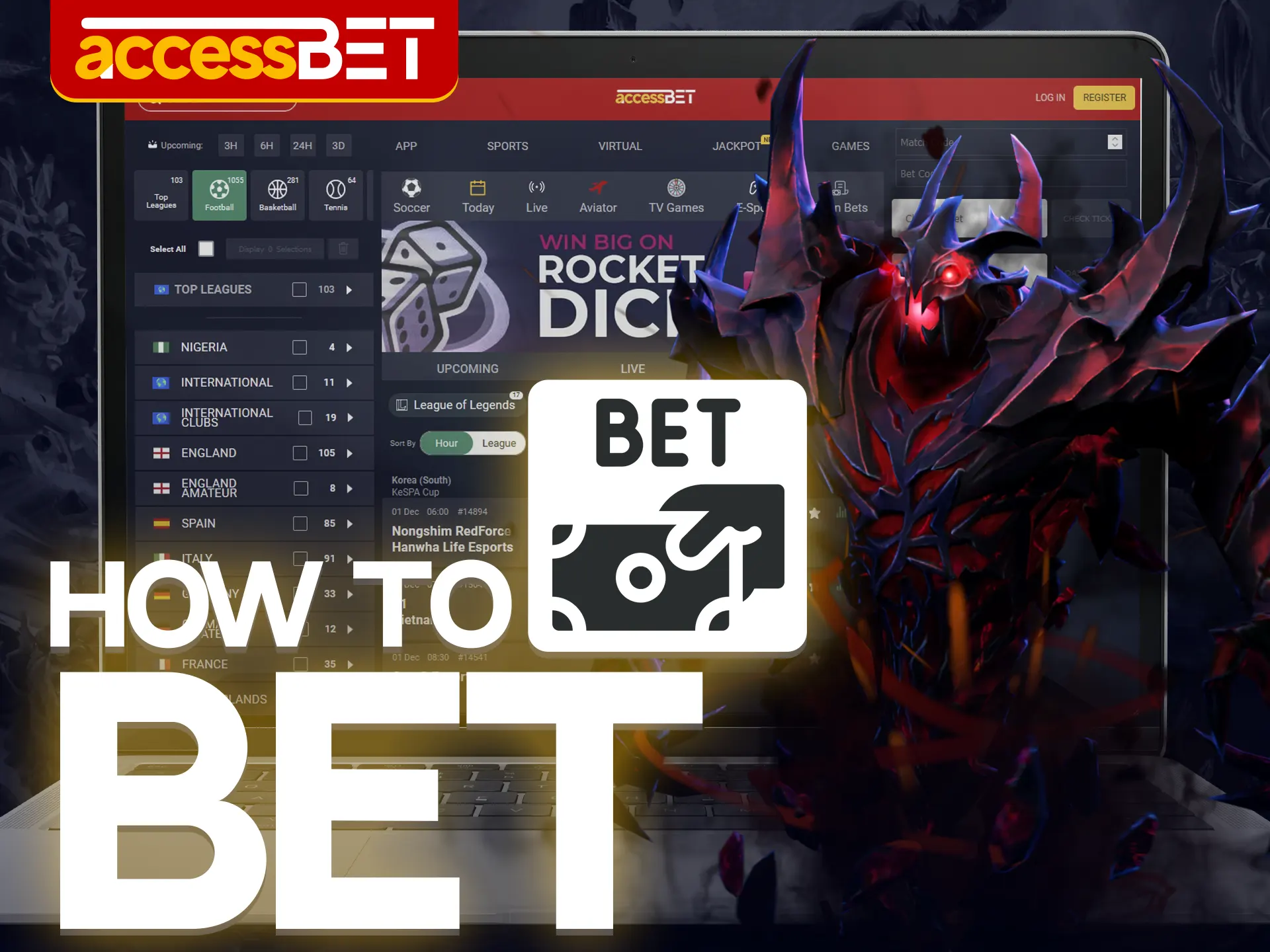 Take a couple minutes of your time to read the instructions on how to get started betting on esports at Accessbet.