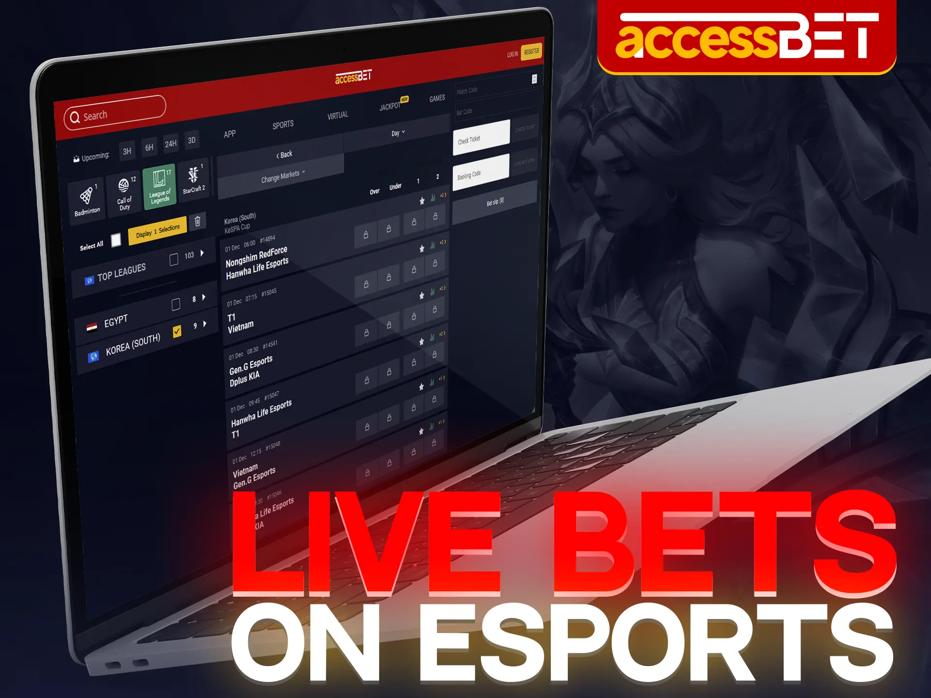 You will enjoy live betting on esports at Accessbet.