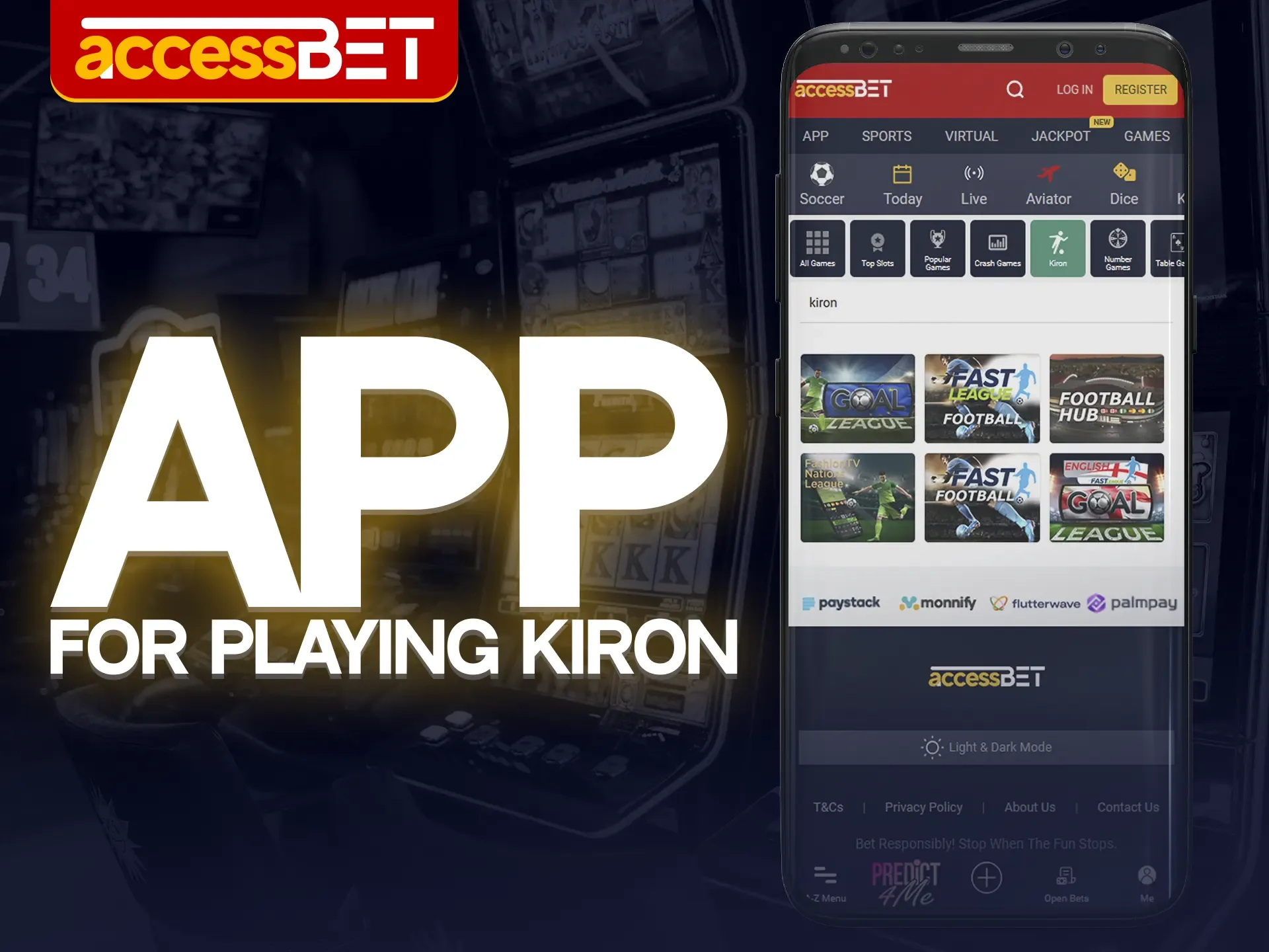 Install the Accessbet app and enjoy Kiron any time of the day or night.