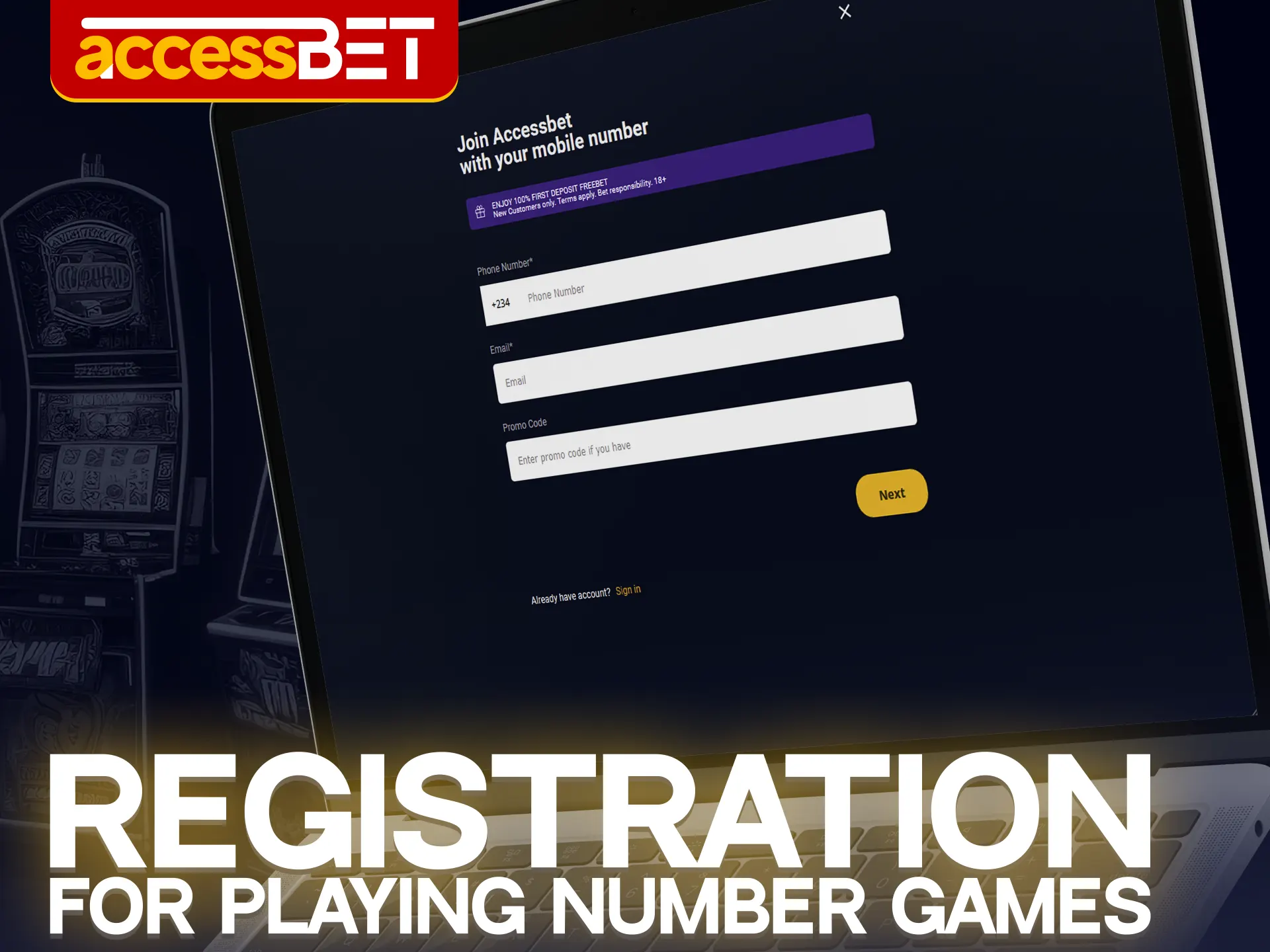 The registration process at Accessbet is simple and doesn't take much time.