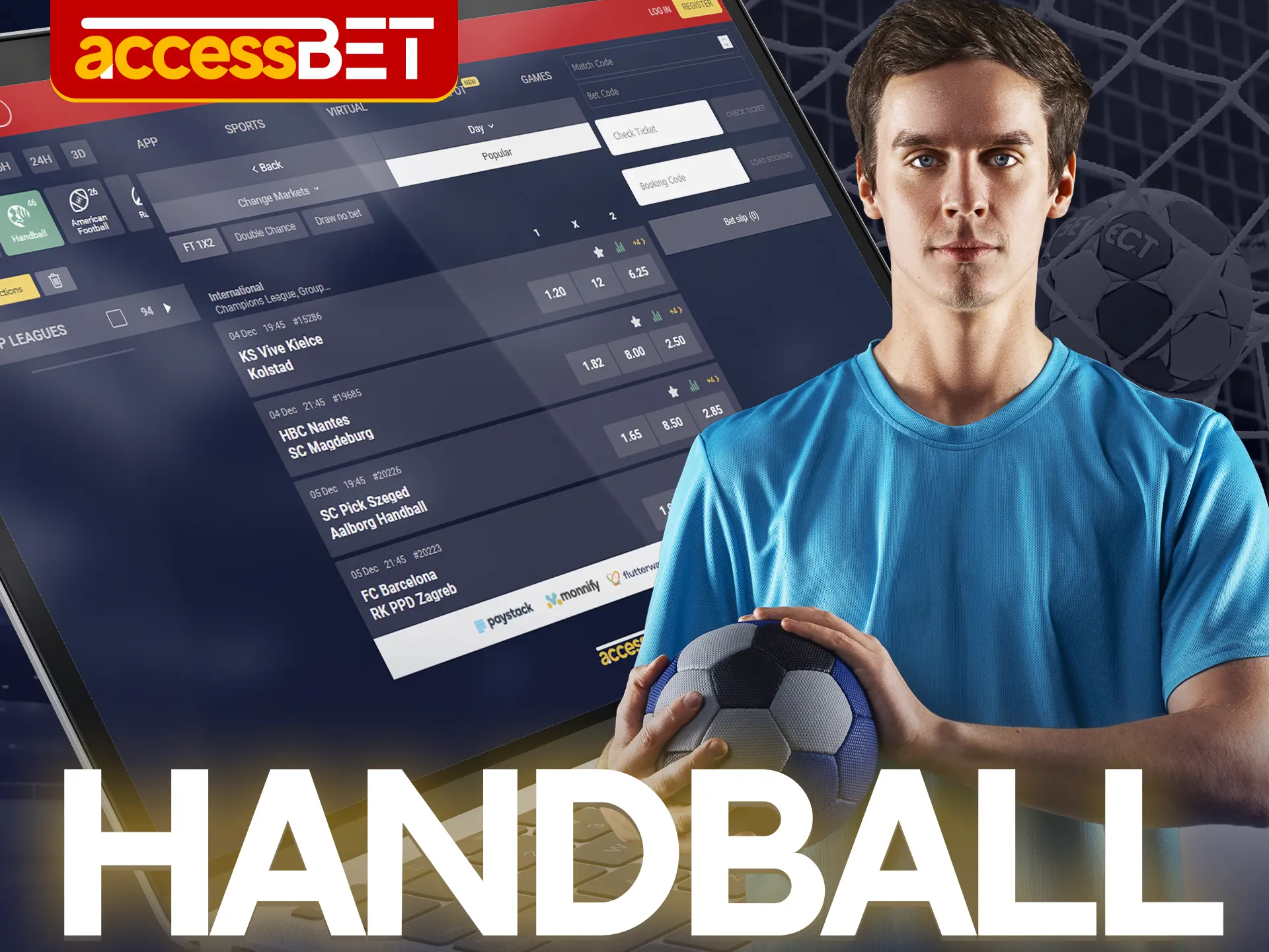 Experience the exciting world of handball matches with Accessbet.