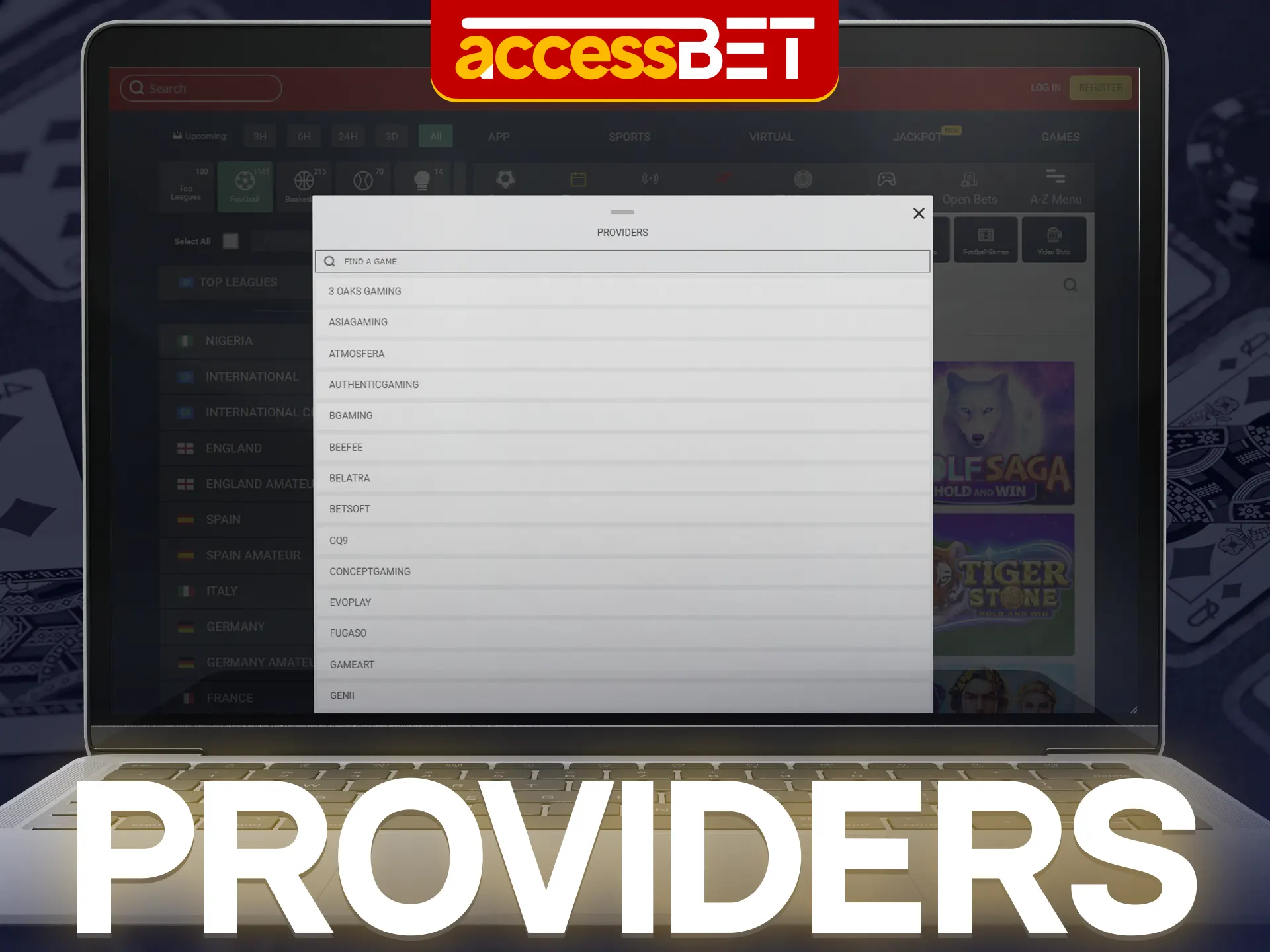 Visit the Accessbet website to find out which table games providers to find there.