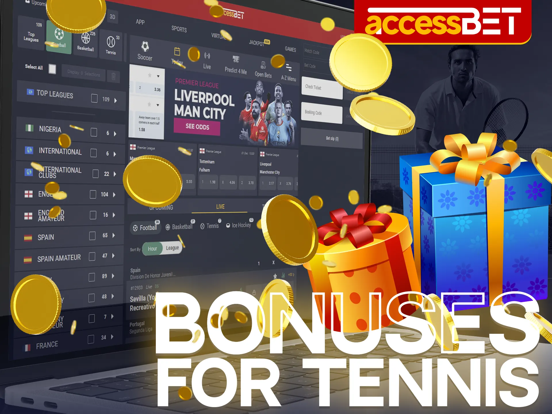 Get an Accessbet bonus when you fund your account.