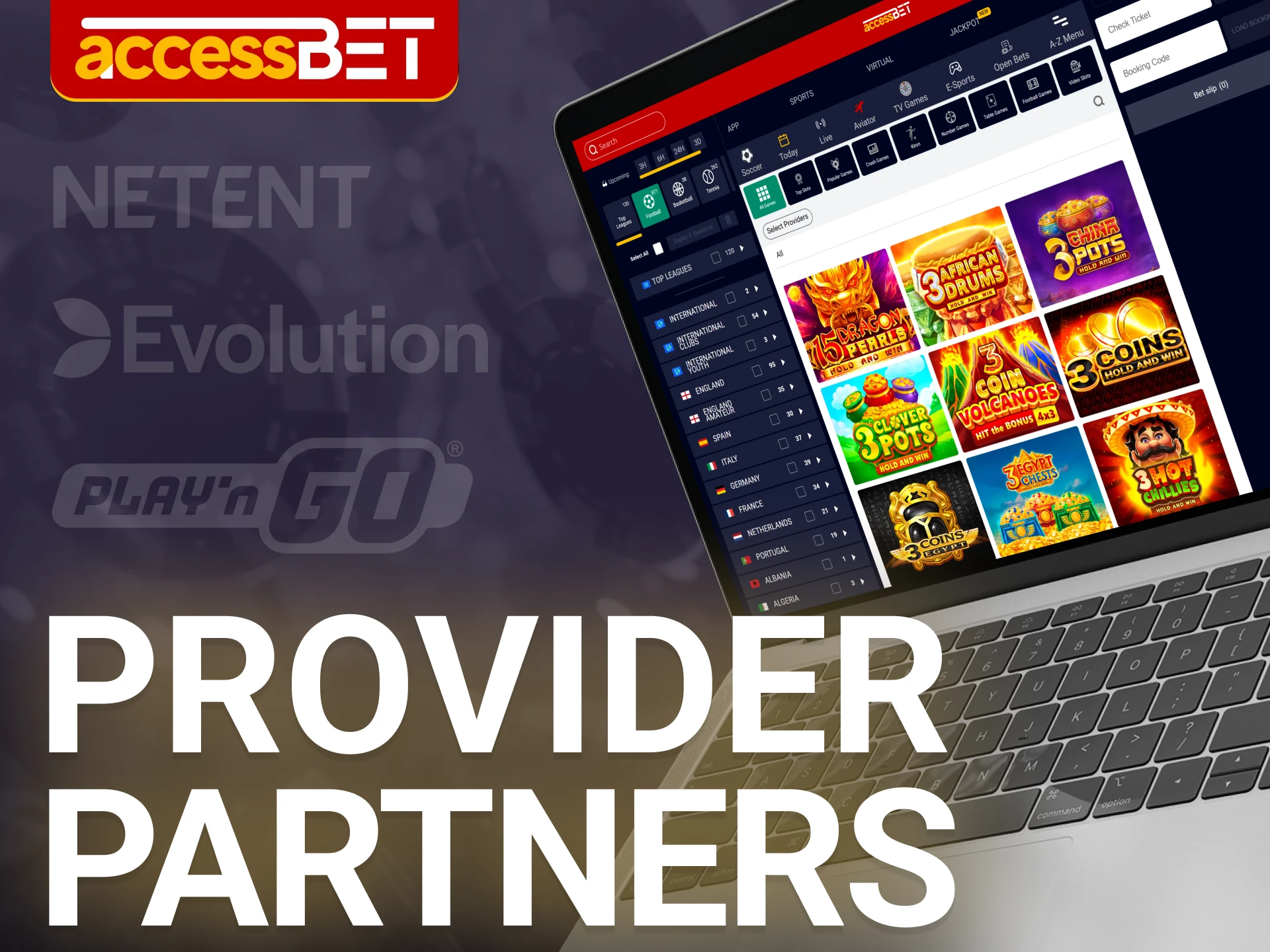 Accessbet offers quality casino games from top providers.