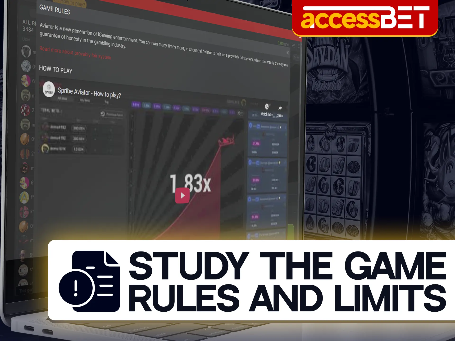 Learn the Aviator rules and start playing at Accessbet.