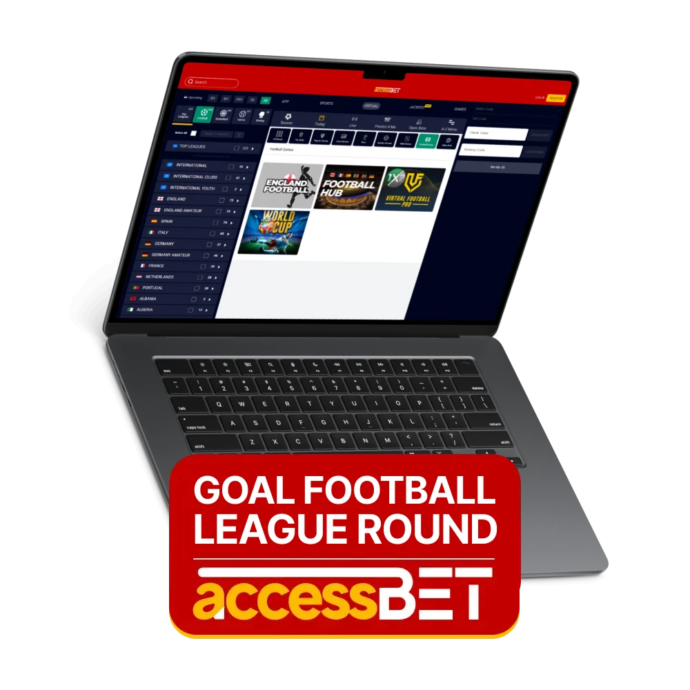 Find Goal Football League Round on the Accessbet website.