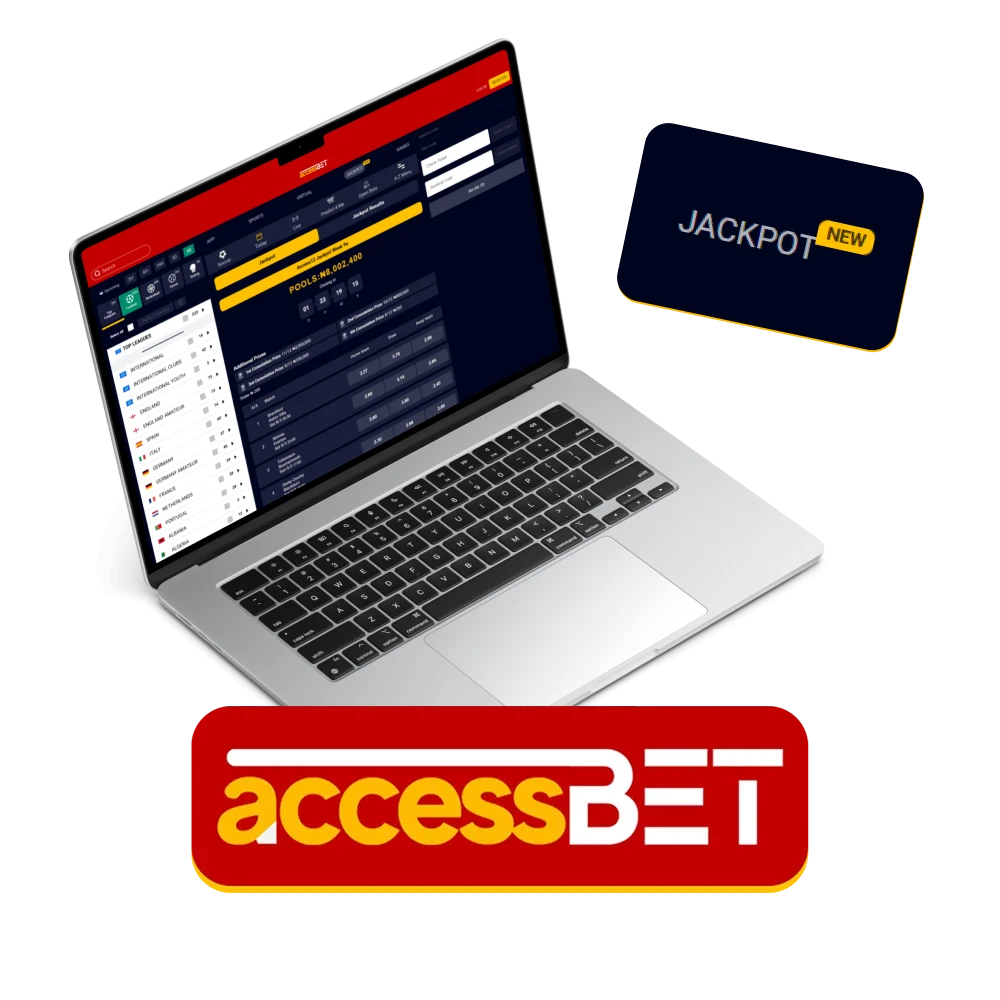 Check out the Jackpot feature on the Accessbet platform.