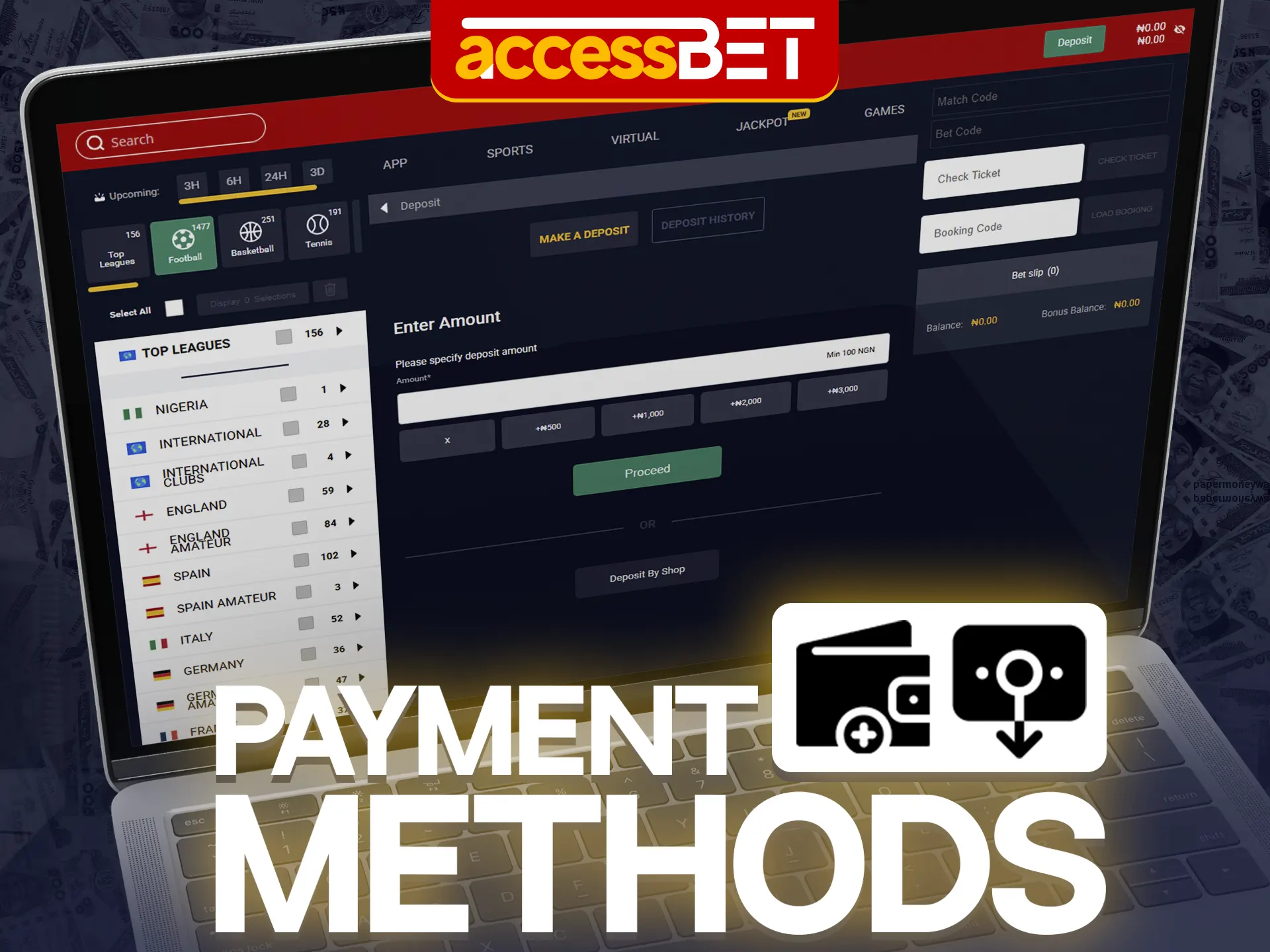 Choose these payment methods at Accessbet to play Rocket Dice XY.