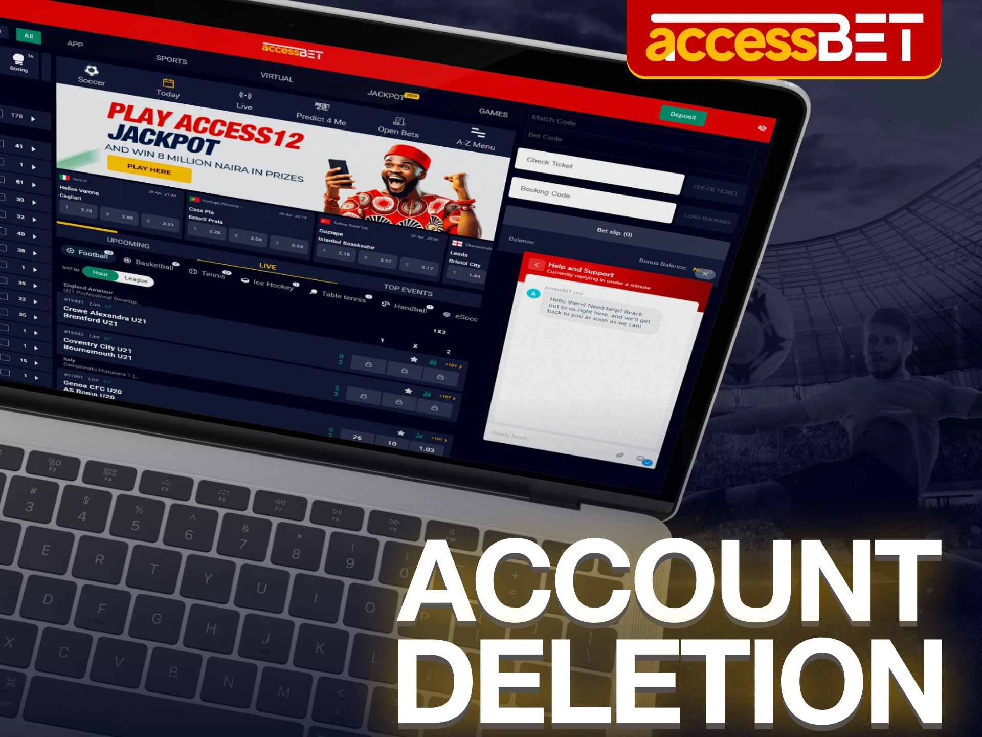 A simple guide on how to delete your Accessbet account.