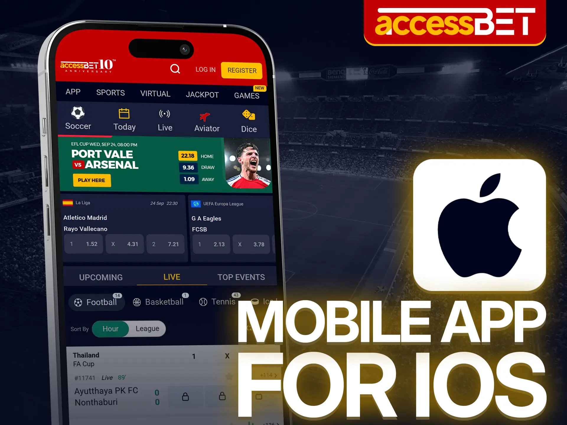 iOS users can use Accessbet without any problems via their browser.