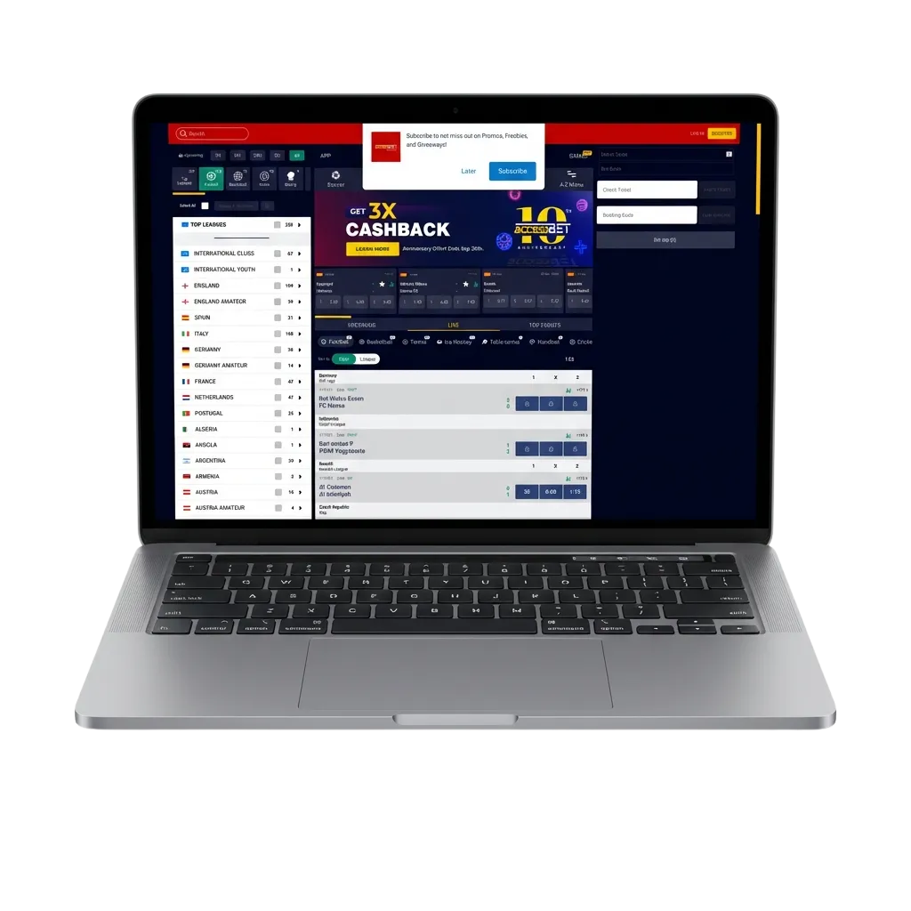 Access Bet desktop app interface showing casino games on Windows and MacOS computers